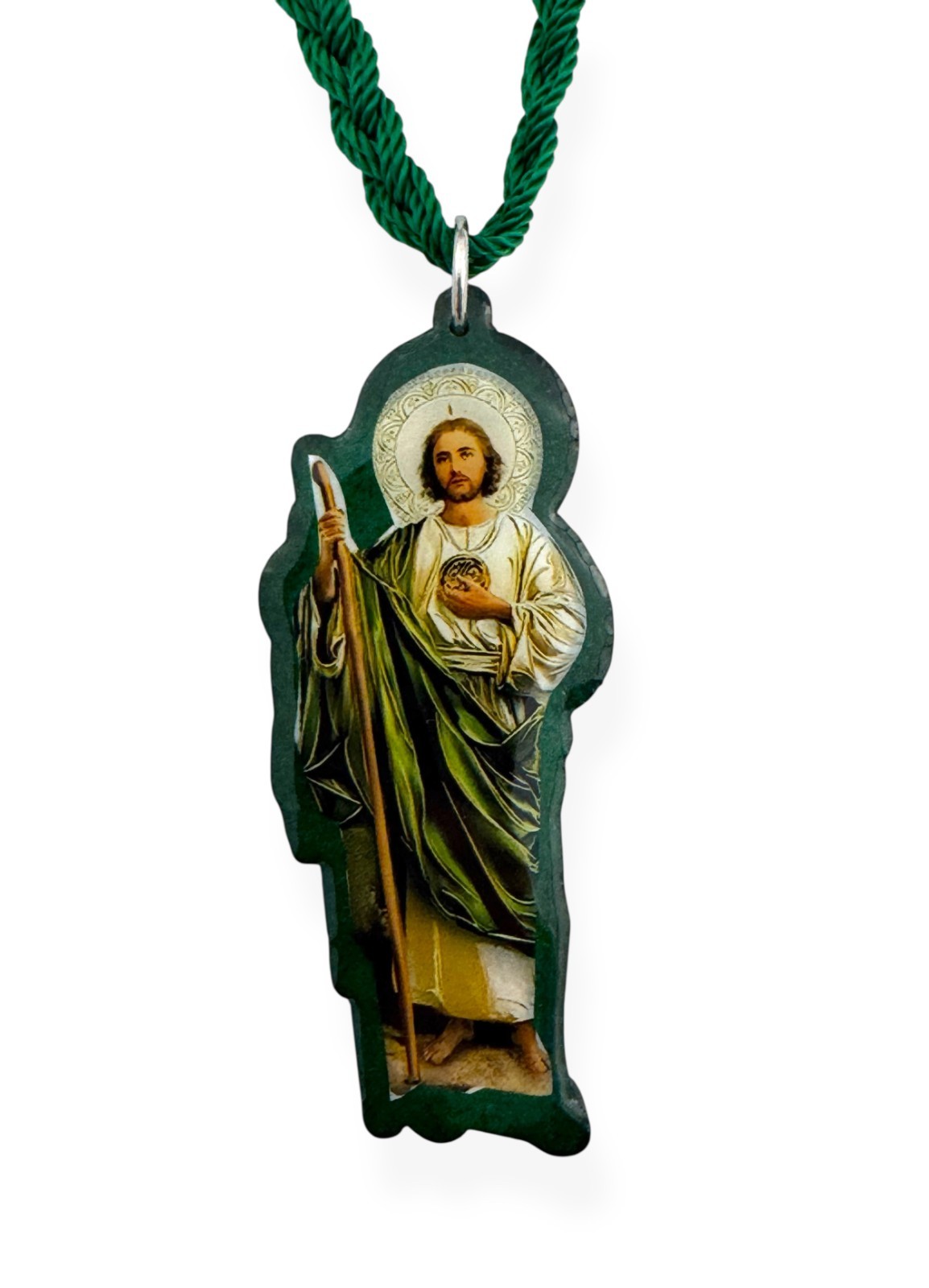 St Jude Charm Scapular Corded Necklace Prayer Spanish Escapulario San Judas
