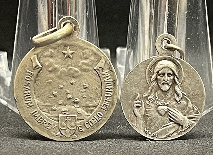 By Lasserre France antique lot 2 St Therese of Jesus, Mount Carmel, Sacred Heart