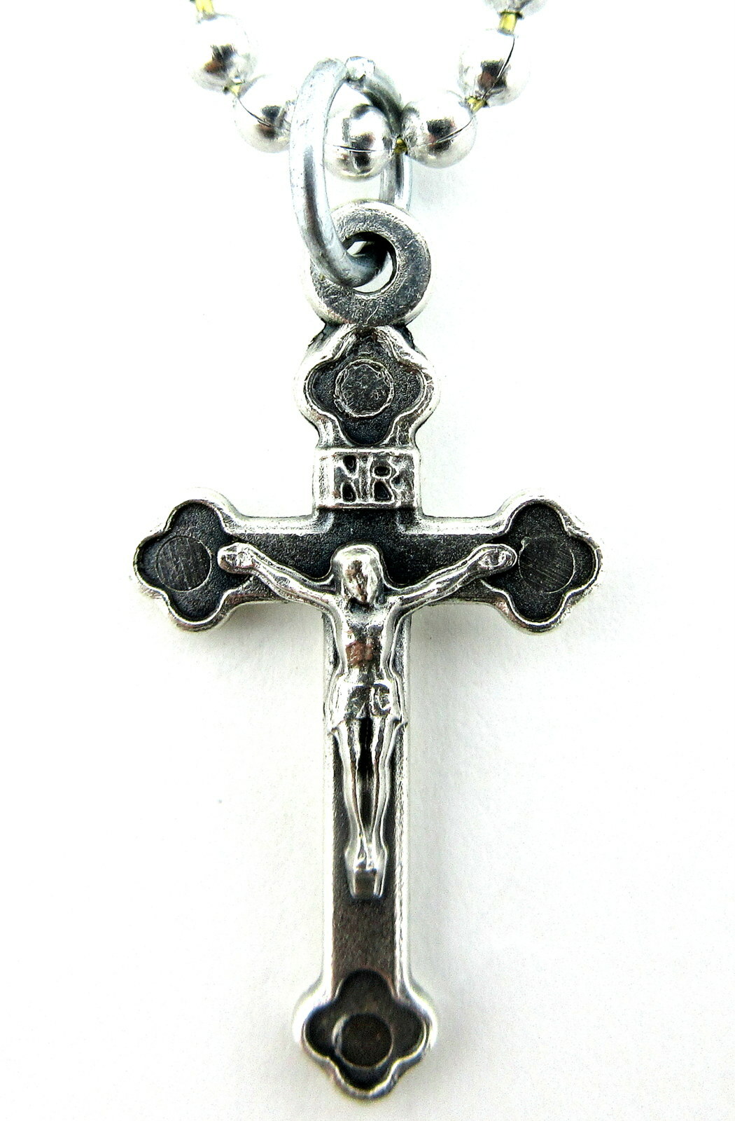 Small Crucifix Cross Religious Pendant Necklace No Tarnish Chain