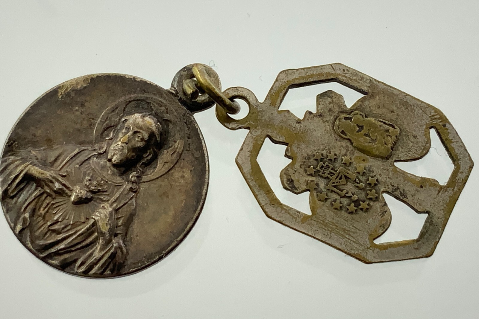 French Catholic Medal Holy Christ Our Lord Religious Pendant II172