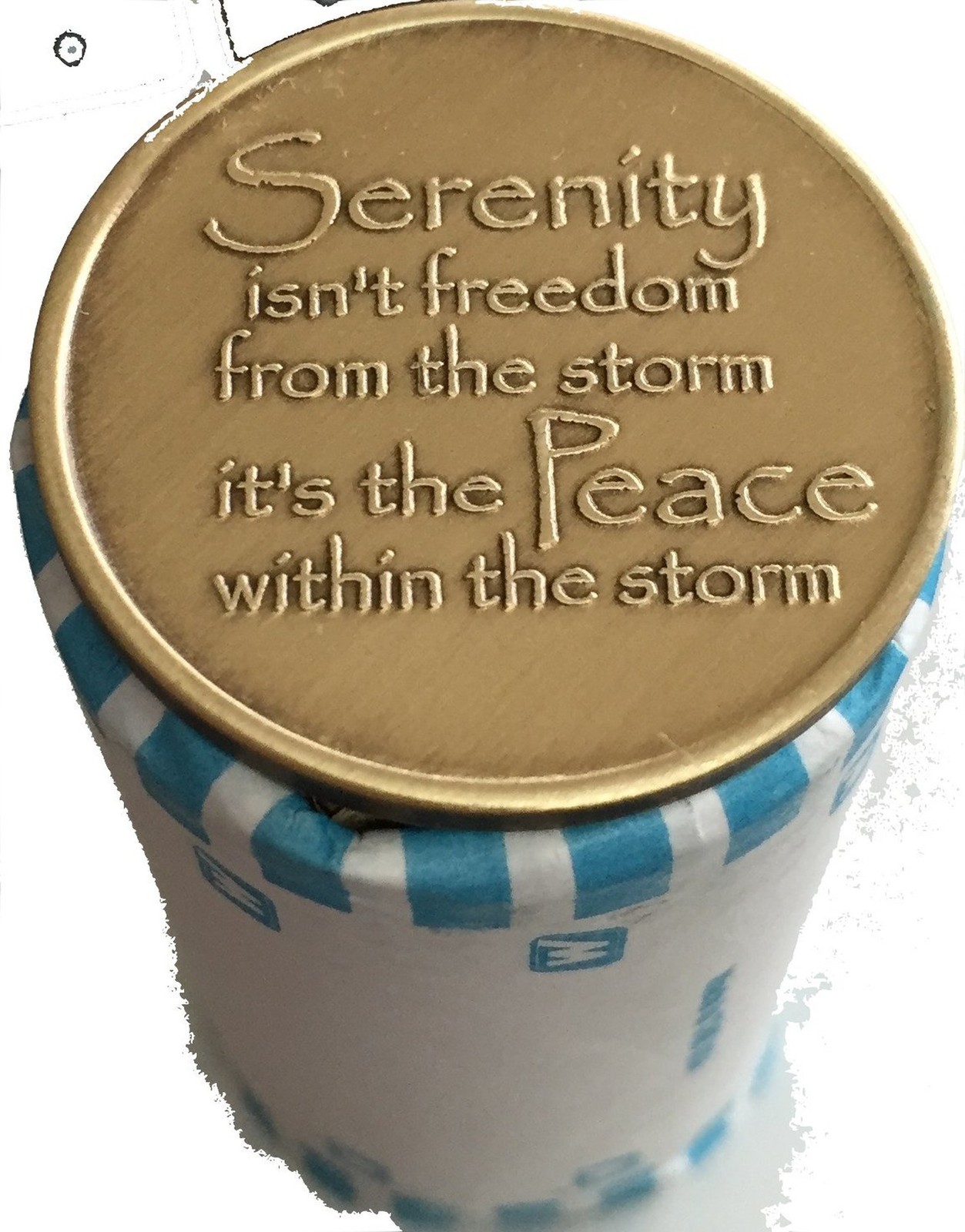 Bulk Lot of 25 Serenity Lake Peace Within The Storm Bronze Medallions Chip Wh…