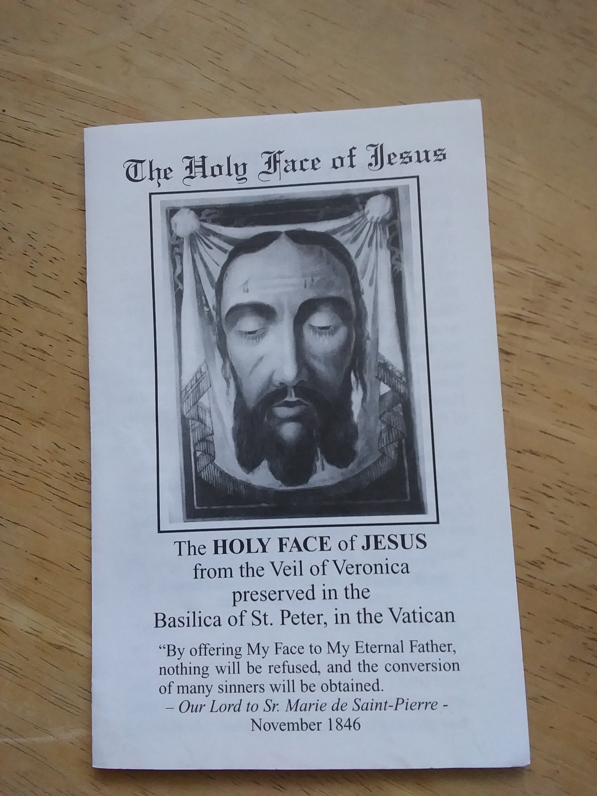Holy Face Jesus medal pendant necklace 925 sterling silver chain + prayer card