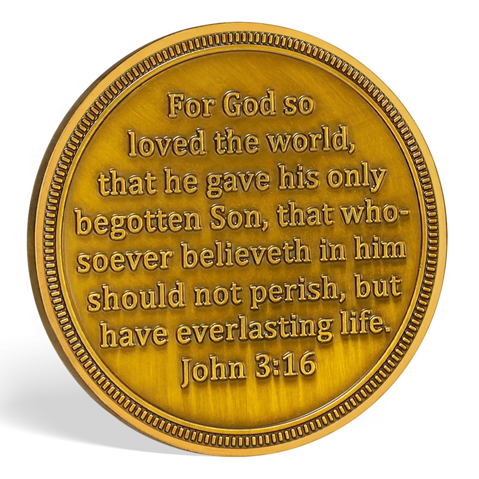 5pc Christian Coin Jesus’s Protection John 3:16 Bible Verse Religious Faith Gift