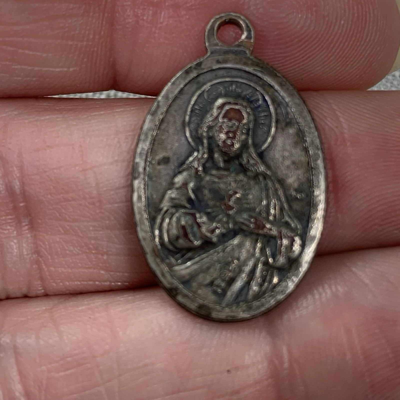 Vintage Religious 1830 Medallion Token Pendant Jewelry Catholic 1” Italy