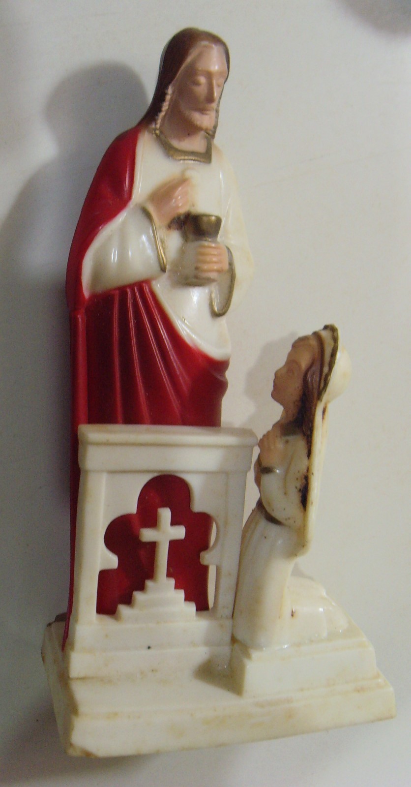 1940s-1950s antique heartland plastic religious catholic Saints icon Lot EL1120