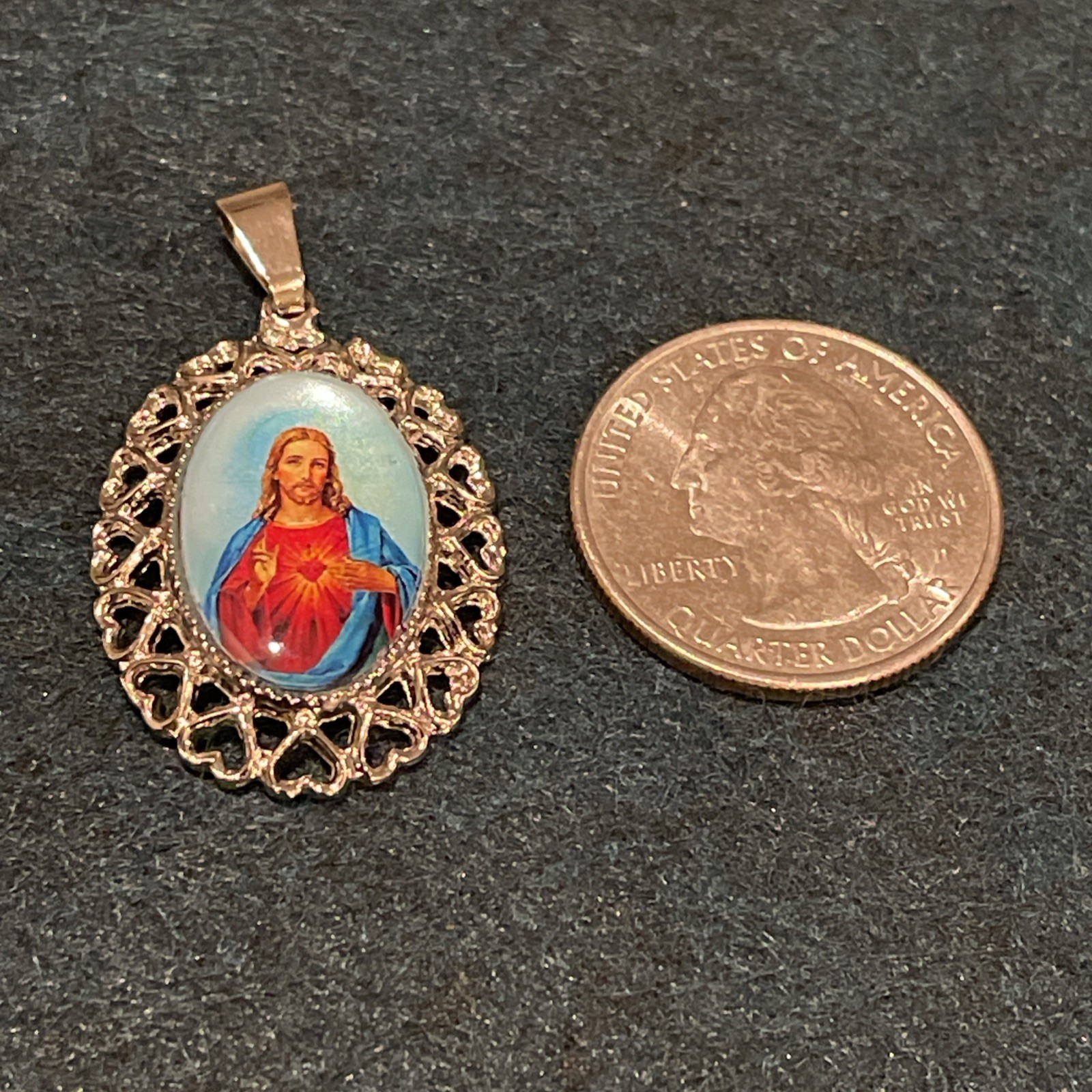 Lot Of 5 Religious Medals Pendants Charms Divine Mercy Virgen De Guadalupe +
