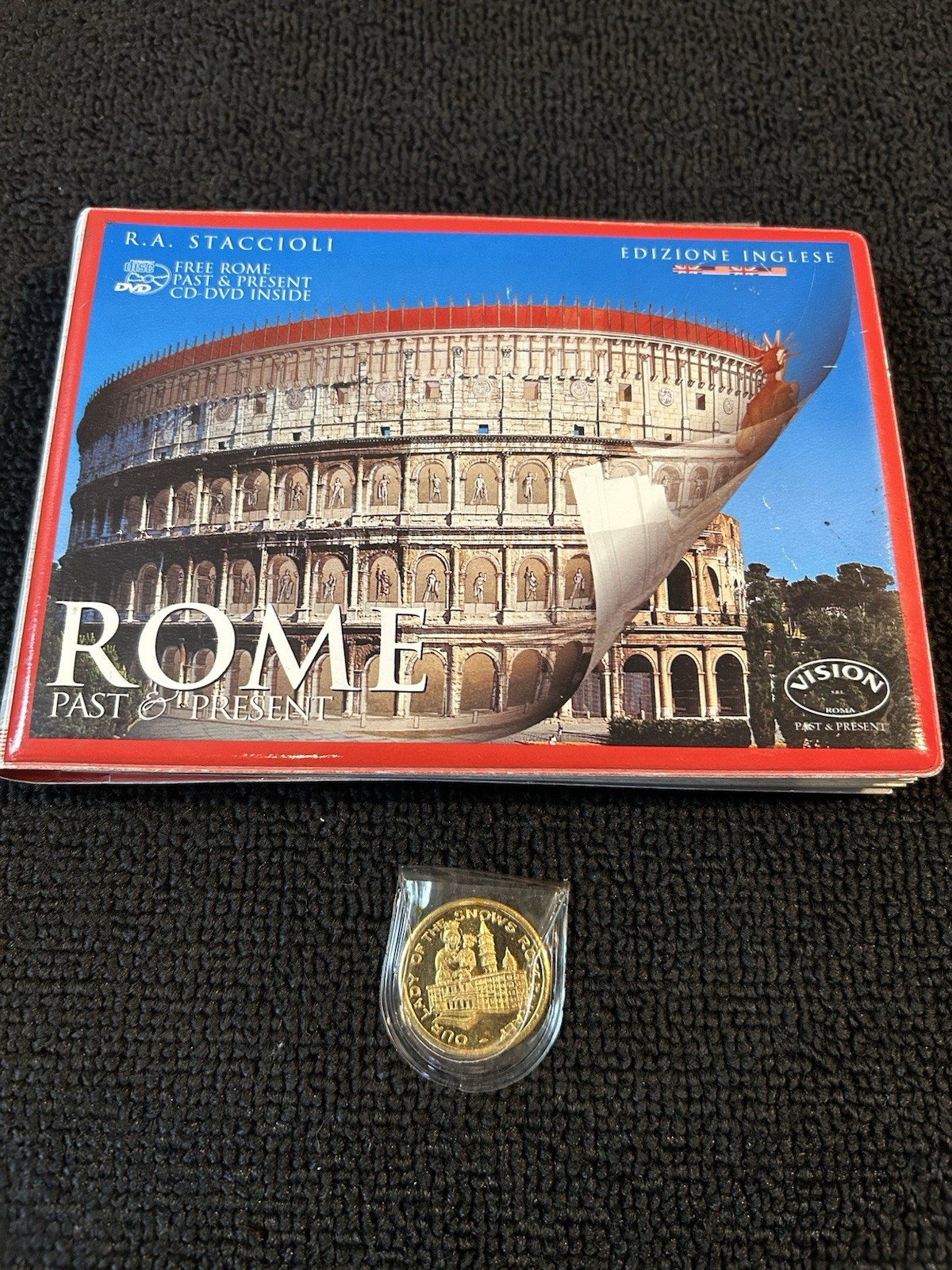 Our Lady of The Snows Rome Italy Belleville Ill 10th Anniversary Coin &Rome Book