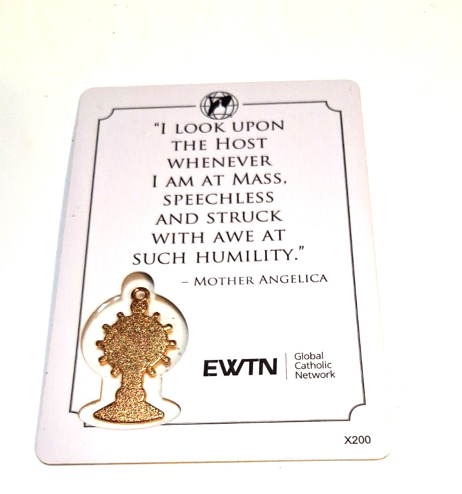 Mother Angelica Pendant and Holy Card Gift Set Catholic Ewtn Religious Jewelry