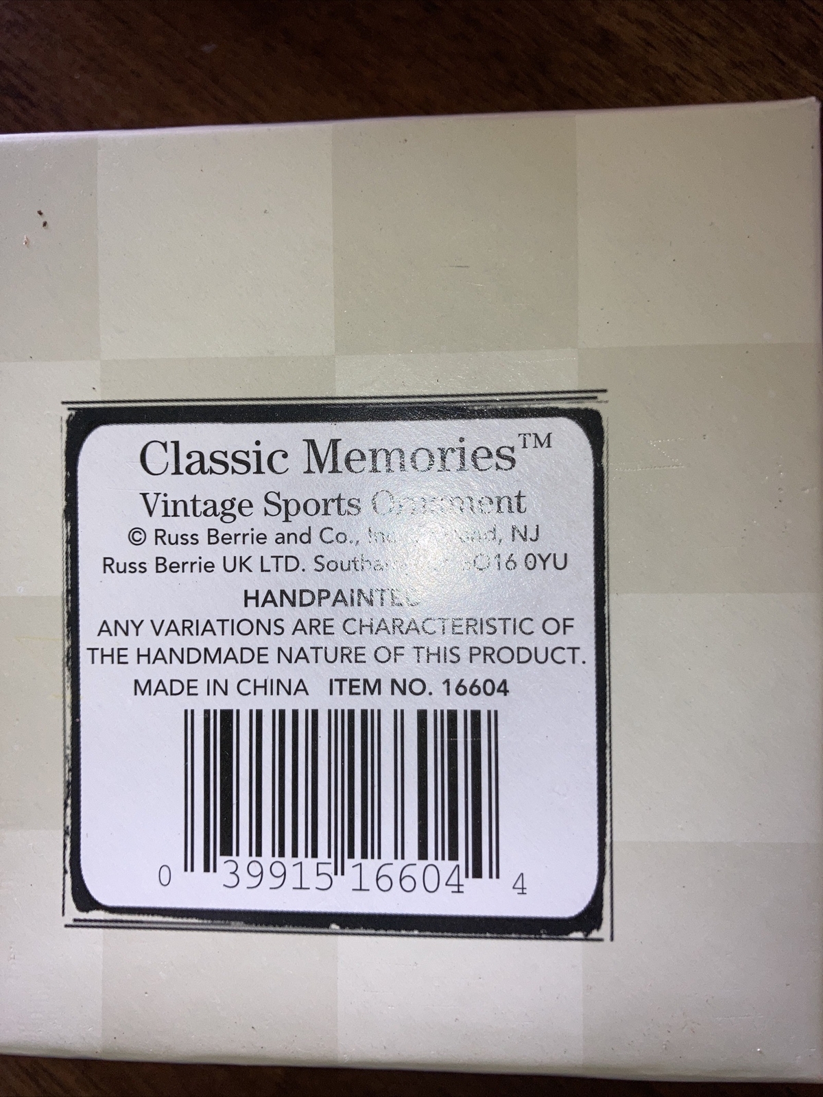 Russ Classic Memories Vintage Sports Ornament Basketball, Net, & Trophy