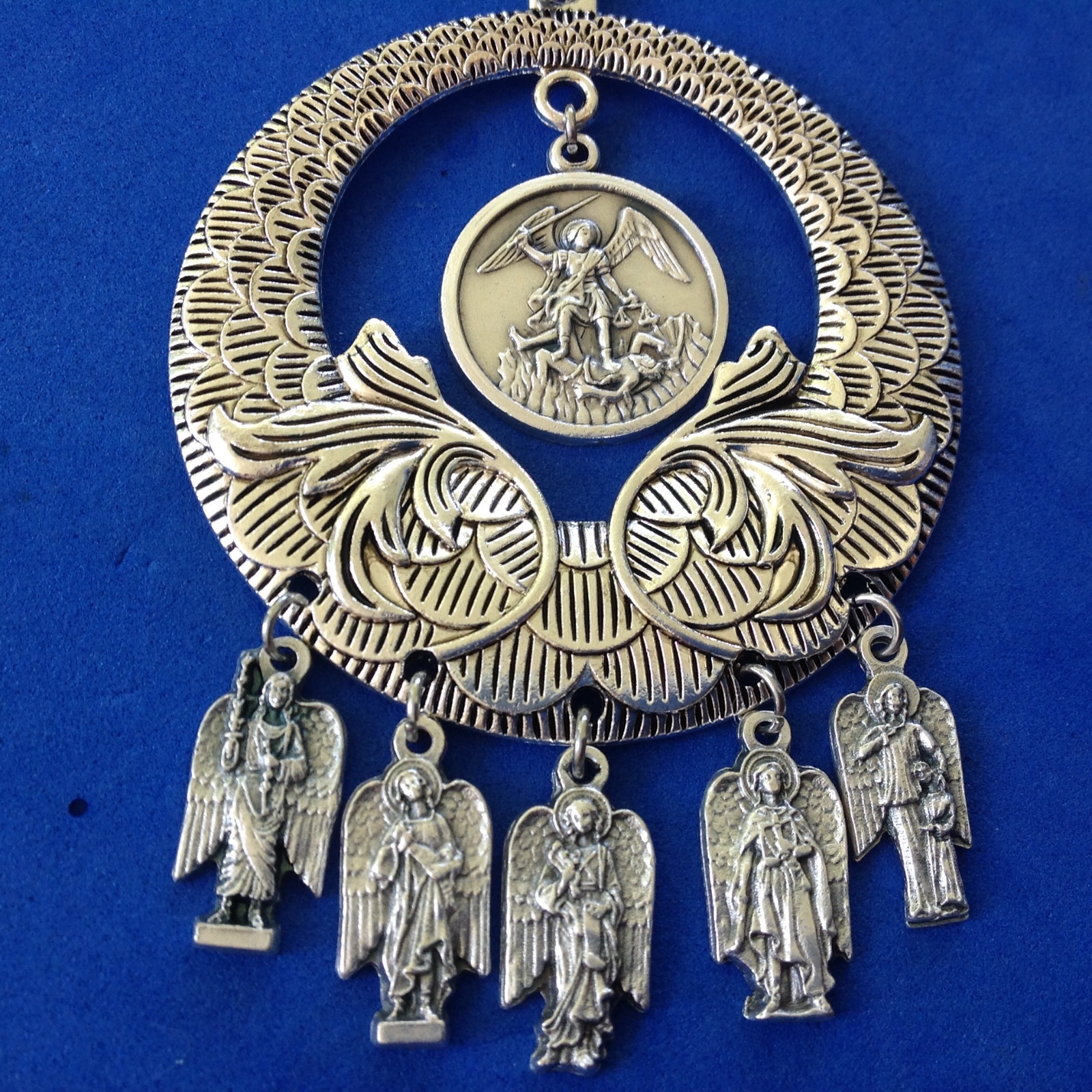 Custom Religious Catholic Saint Medal NECKLACE 4 ARCHANGEL St Michael Raphael 2