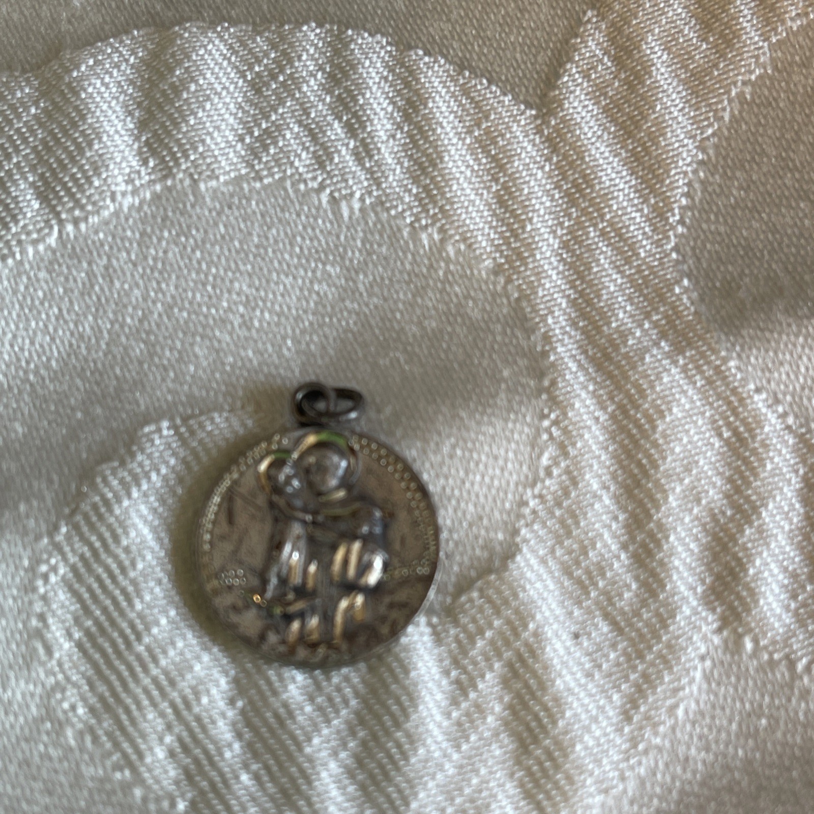 Lot of 5 Sterling Silver 925 Vintage Pendant Charms Religious Medals Mary