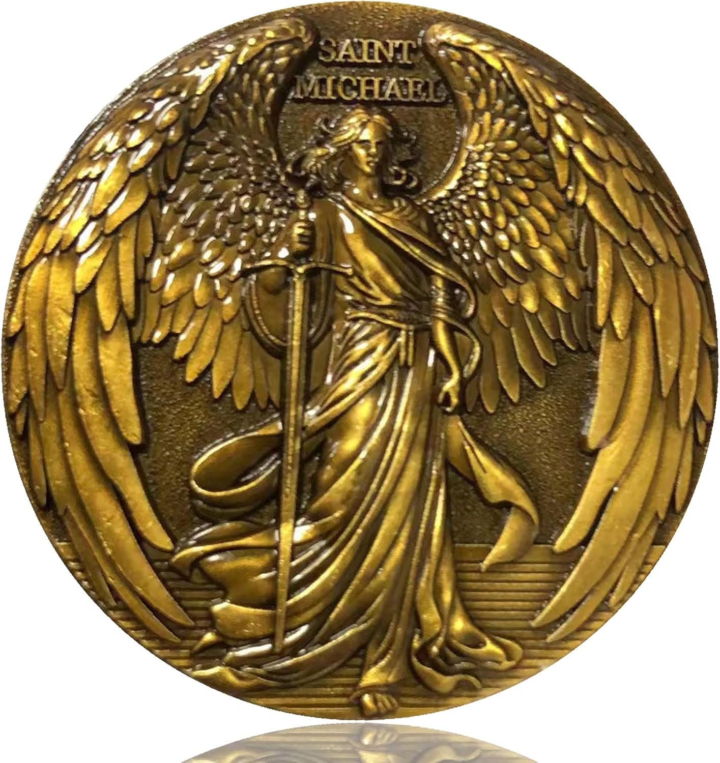The Archangel Saint Michael Christian Challenge Coin – 1.57 Inch Zinc Alloy, Psa