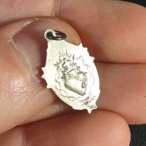 2.4 Gram Vintage Infant Of Prague Medal Sterling Silver 925 Religious Holy Charm
