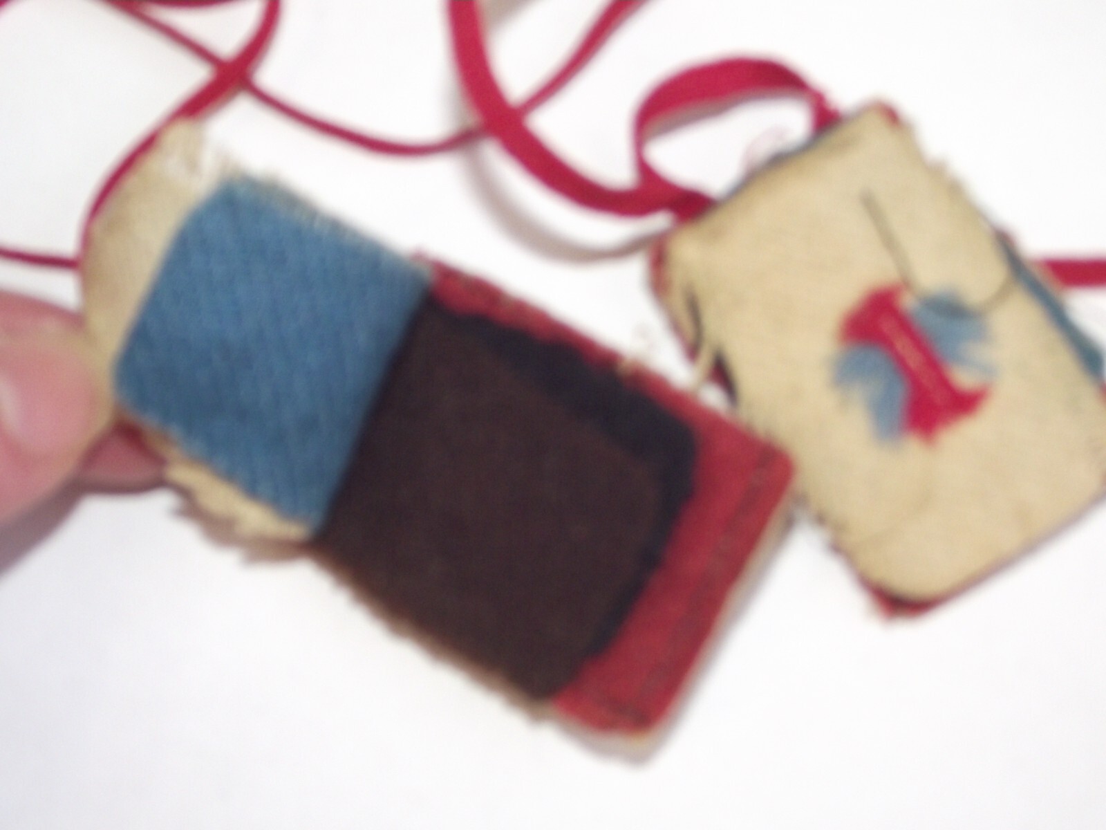 Multi color scapular Holy Passion of Jesus Christ Sacred Hearts Mary save us