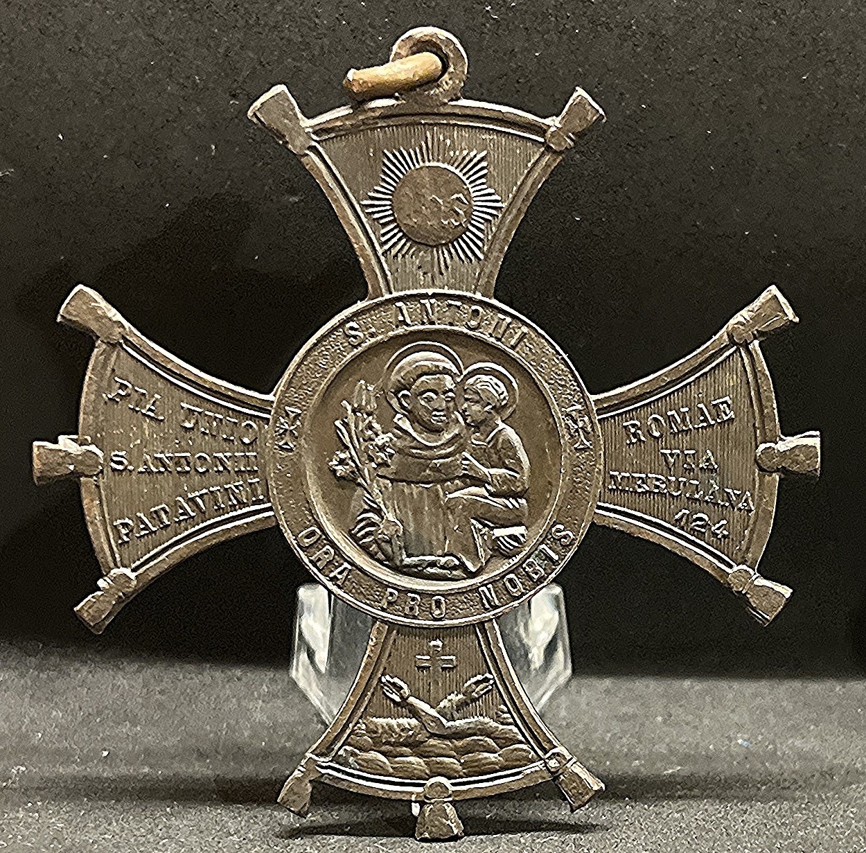 Italy Rome 1892 Pope Leo XIII – S. Anthony of Padua large cross beautiful piece!