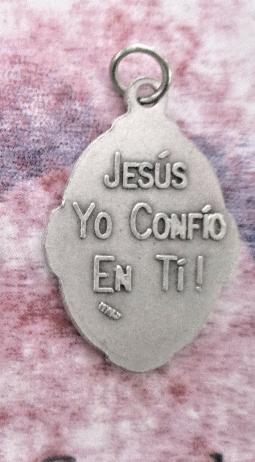 Divine Mercy – Jesus Yo Confio En Ti – Ox Silver Tone Italian 1″ Medal OX41DMS