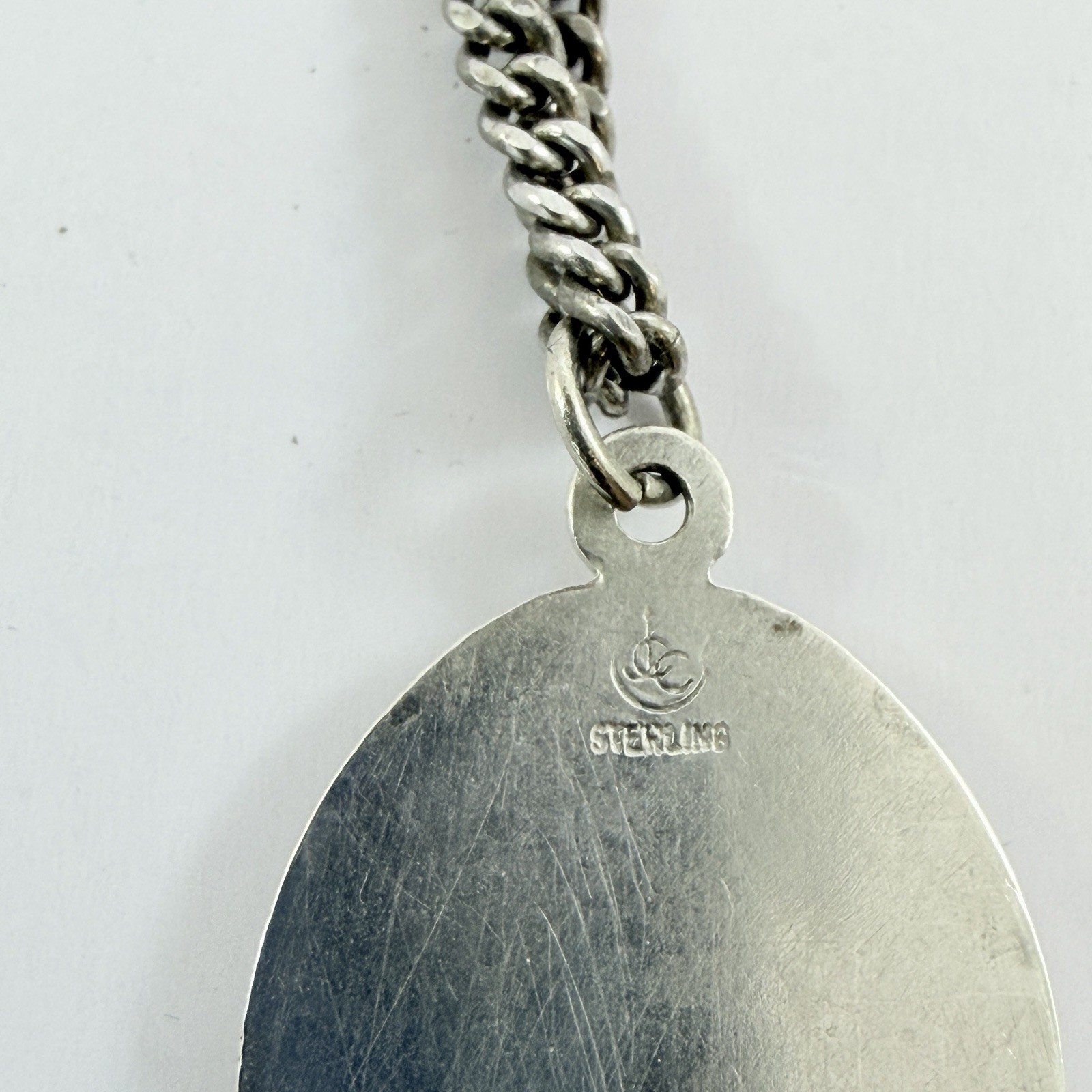 Jeweled Cross Co. Sterling Silver St. Christopher Medal Pendant 24 Inch Necklace