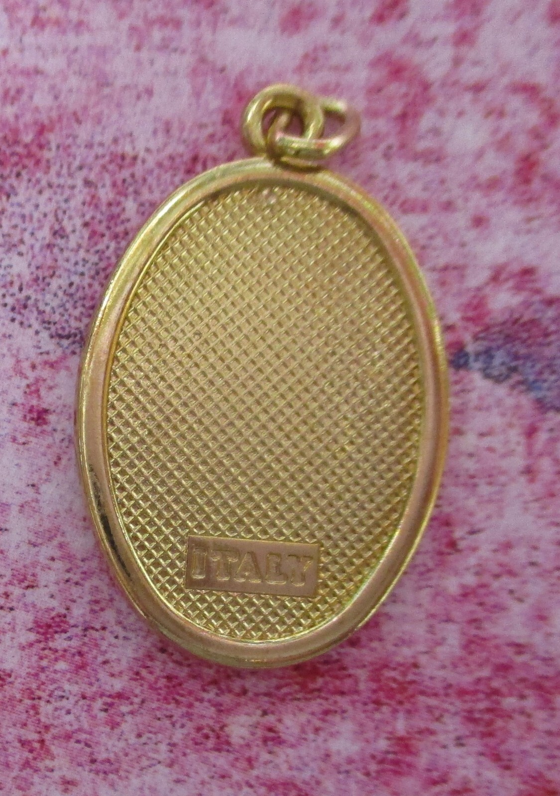 Our Lady of Fatima Italian 1 inch Gold Tone and Enameled – Medal