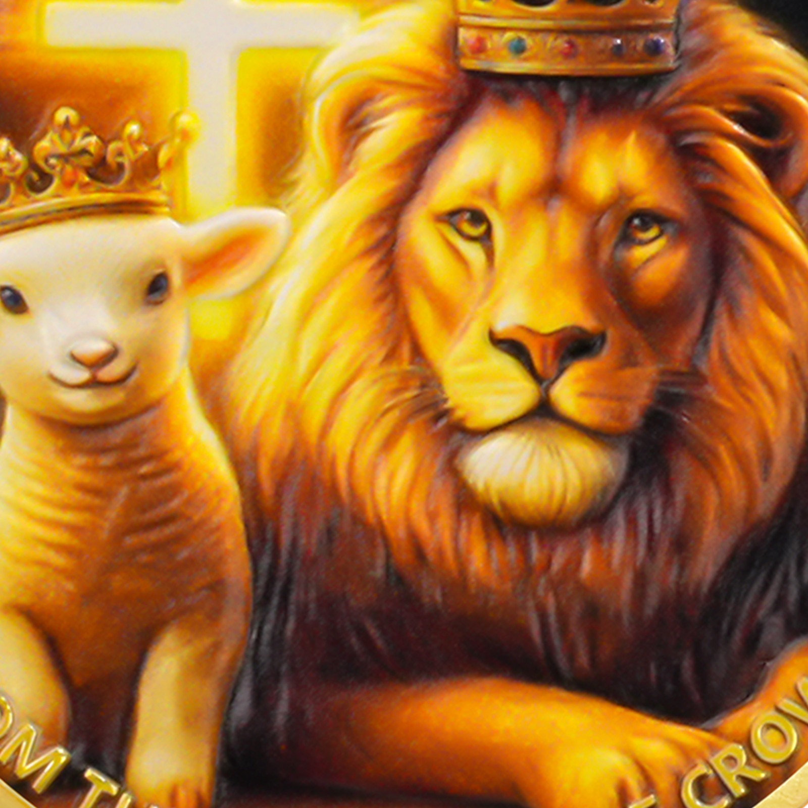 5pcs Christian Challenge Coin – Lion of Judah and Lamb Christianity Faith Gifts