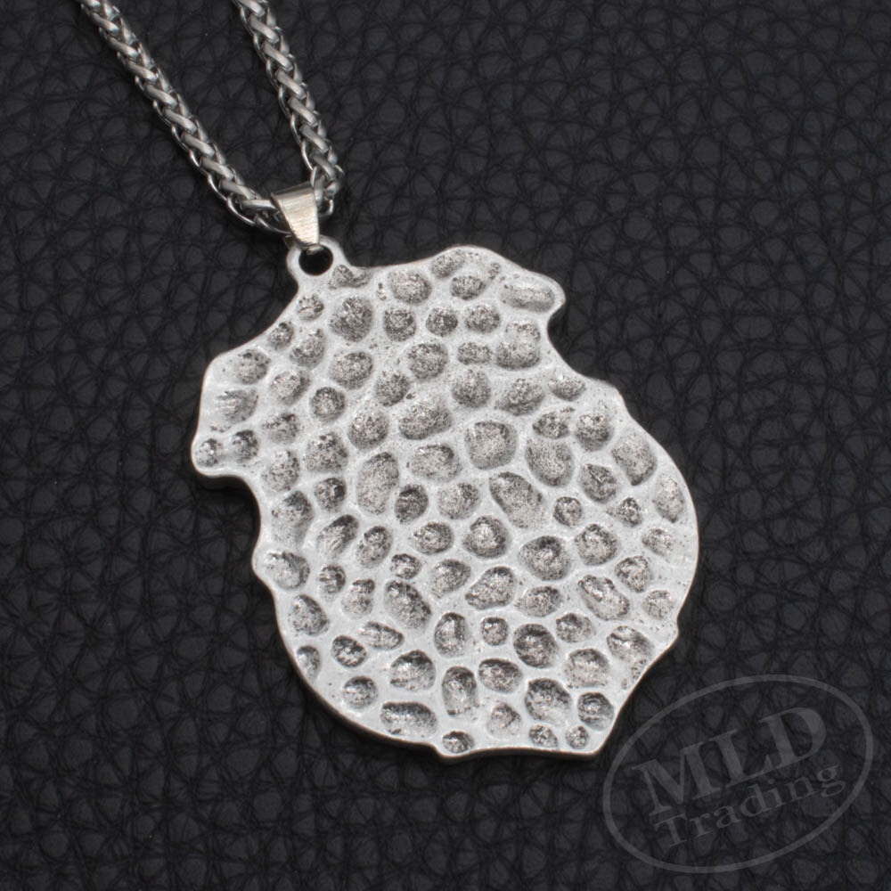 Saint St Michael Medal Shield Pendant Necklace – Zinc Alloy, 22″ Wheat Chain