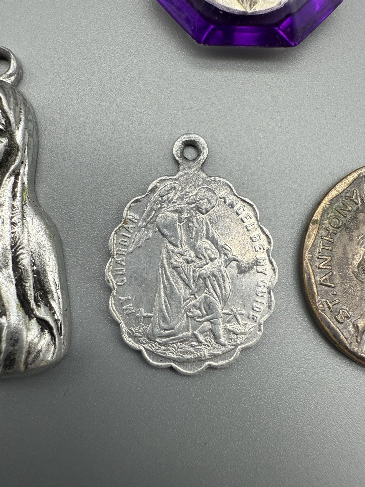 Unique Vintage Religious Pendants- st frances xavier cabrini sterling, St Jude