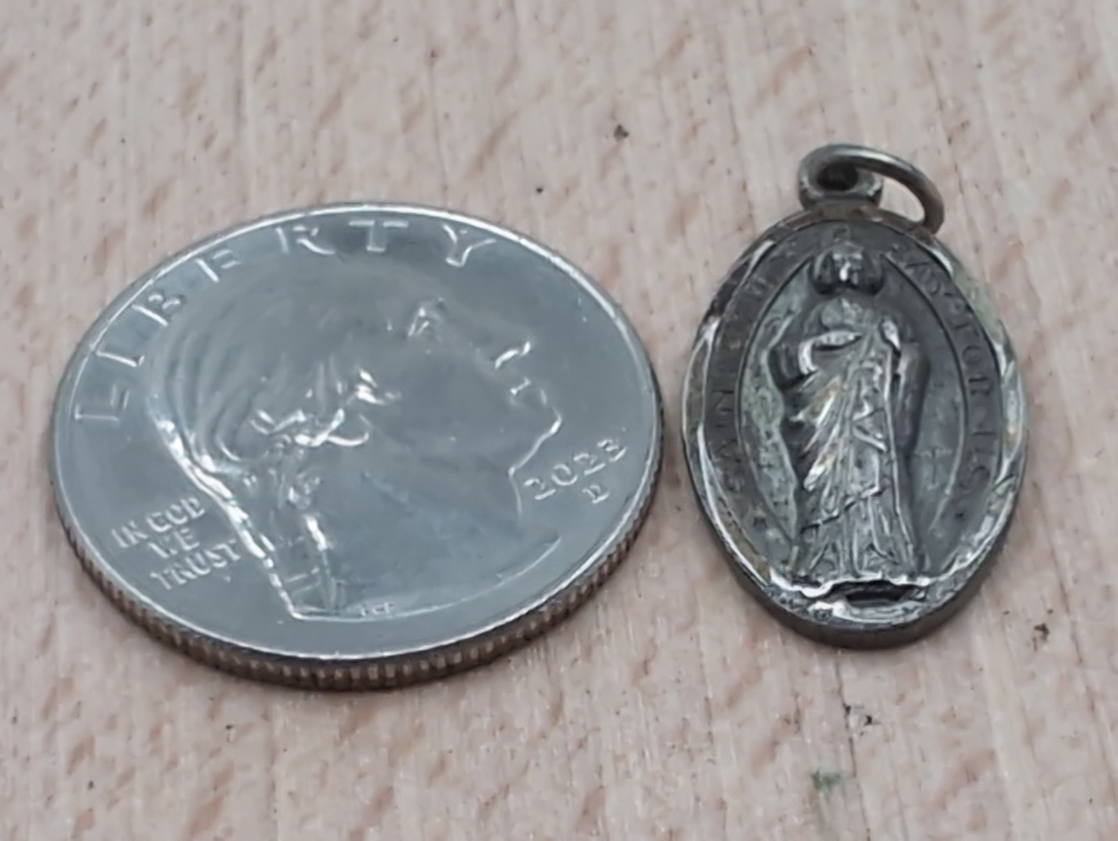 Sterling Silver St Jude Medal Medallion Pendant