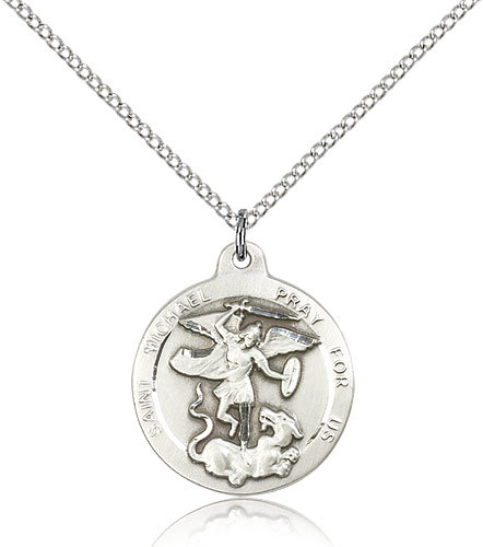 Saint Michael The Archangel Medal For Women – .925 Sterling Silver Necklace O…
