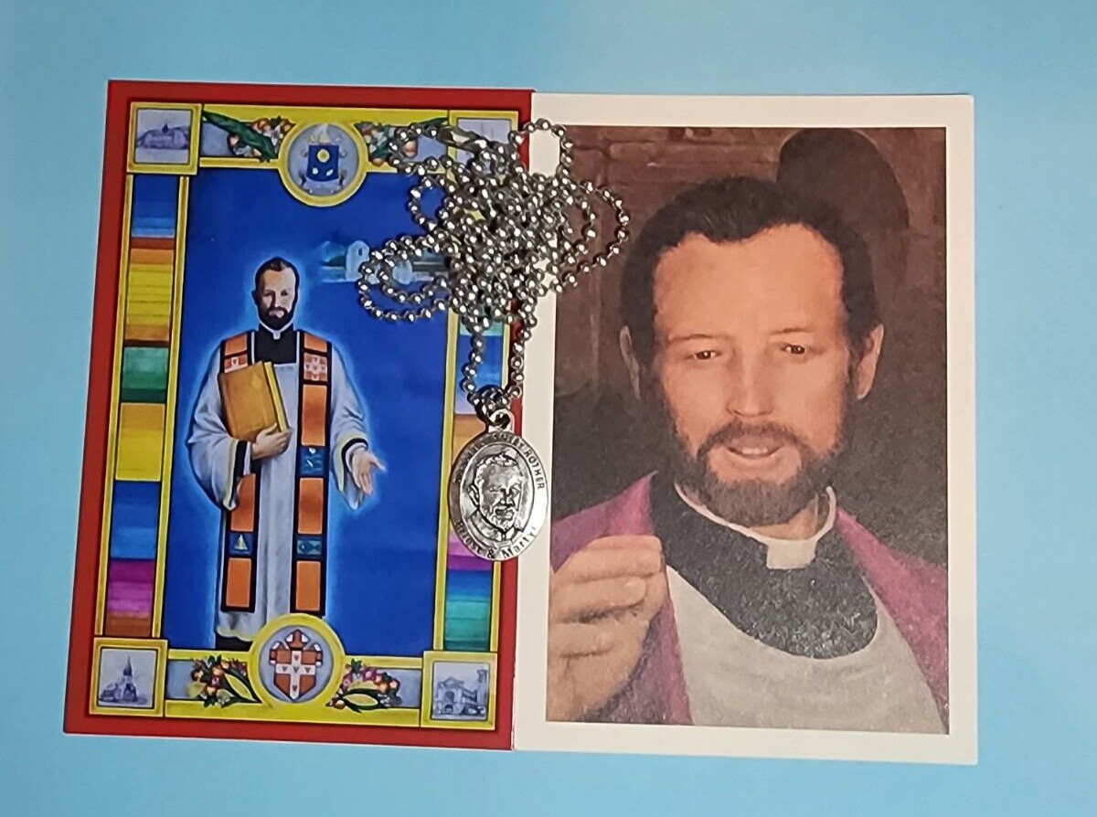 Blessed Stanley Rother 1″ Devotional Medal on a 26″ Ball Chain with Prayer Cards