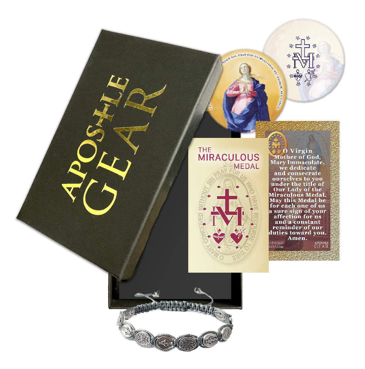 Miraculous Medal Bracelet – Grey