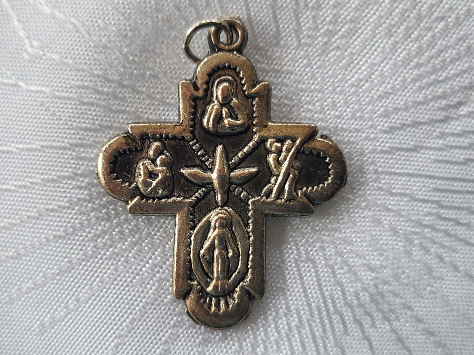 Vintage St Dominic de Guzman Elizabeth Ann Seton Anthony Holy Medals Cross ITALY