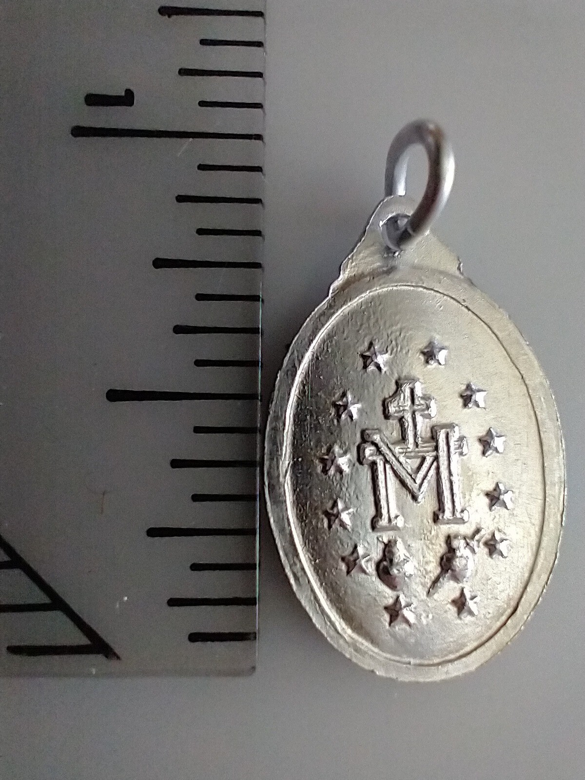 Vintage Catholic Red Enamel Miraculous Medal France