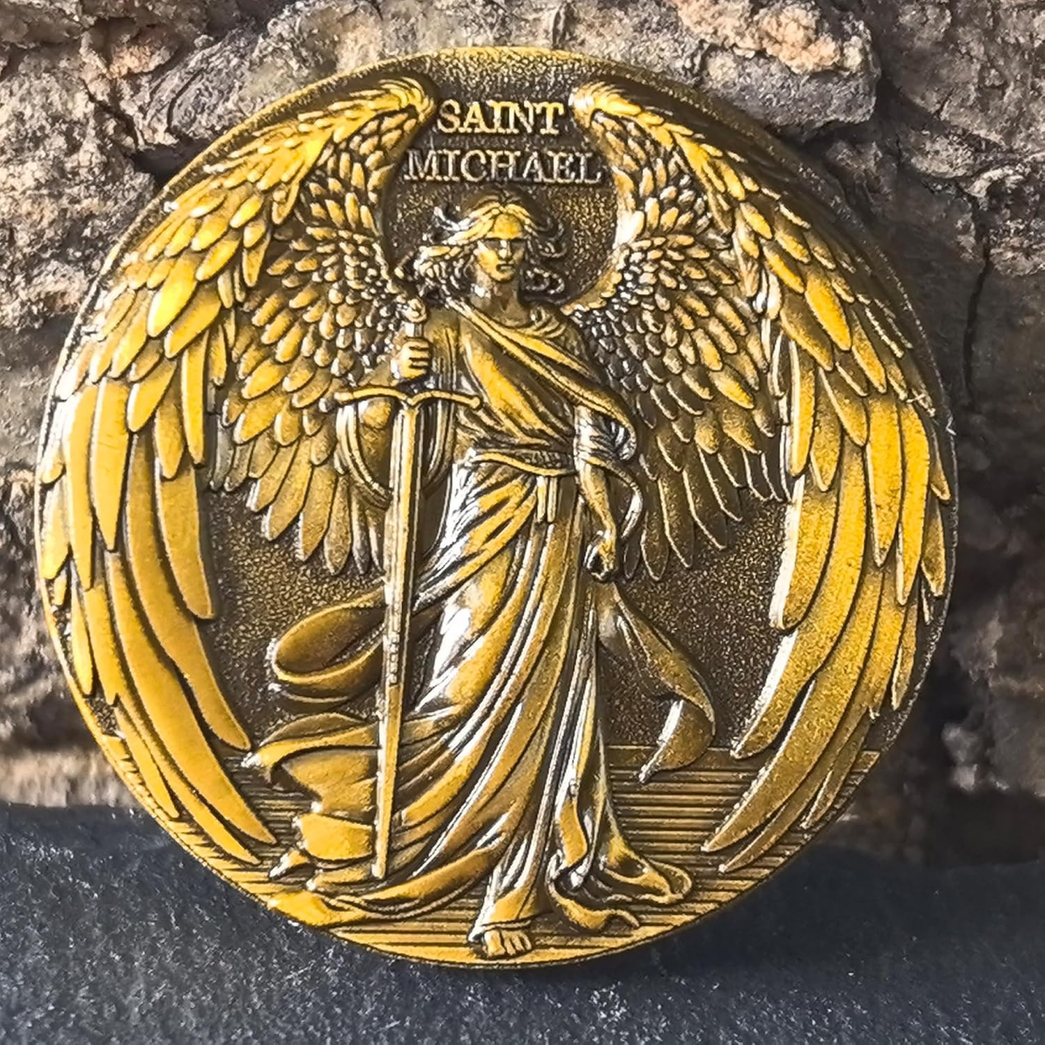 The Archangel Saint Michael Christian Challenge Coin – 1.57 Inch Zinc Alloy, Psa