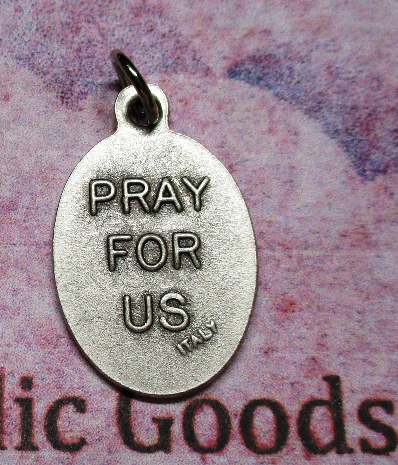 St. Saint Margaret Mary – Pray for Us – Italian Silver tone OX 1″ Medal