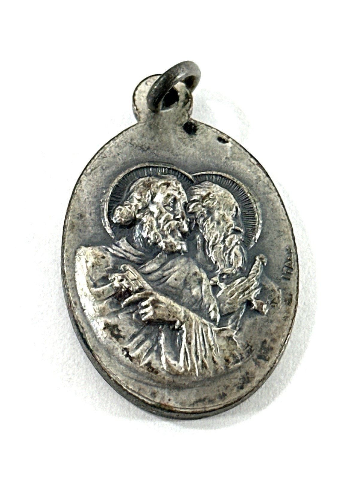 Vintage St. Christopher Protect Us Catholic Medal Pendant St. Peter & St. Paul
