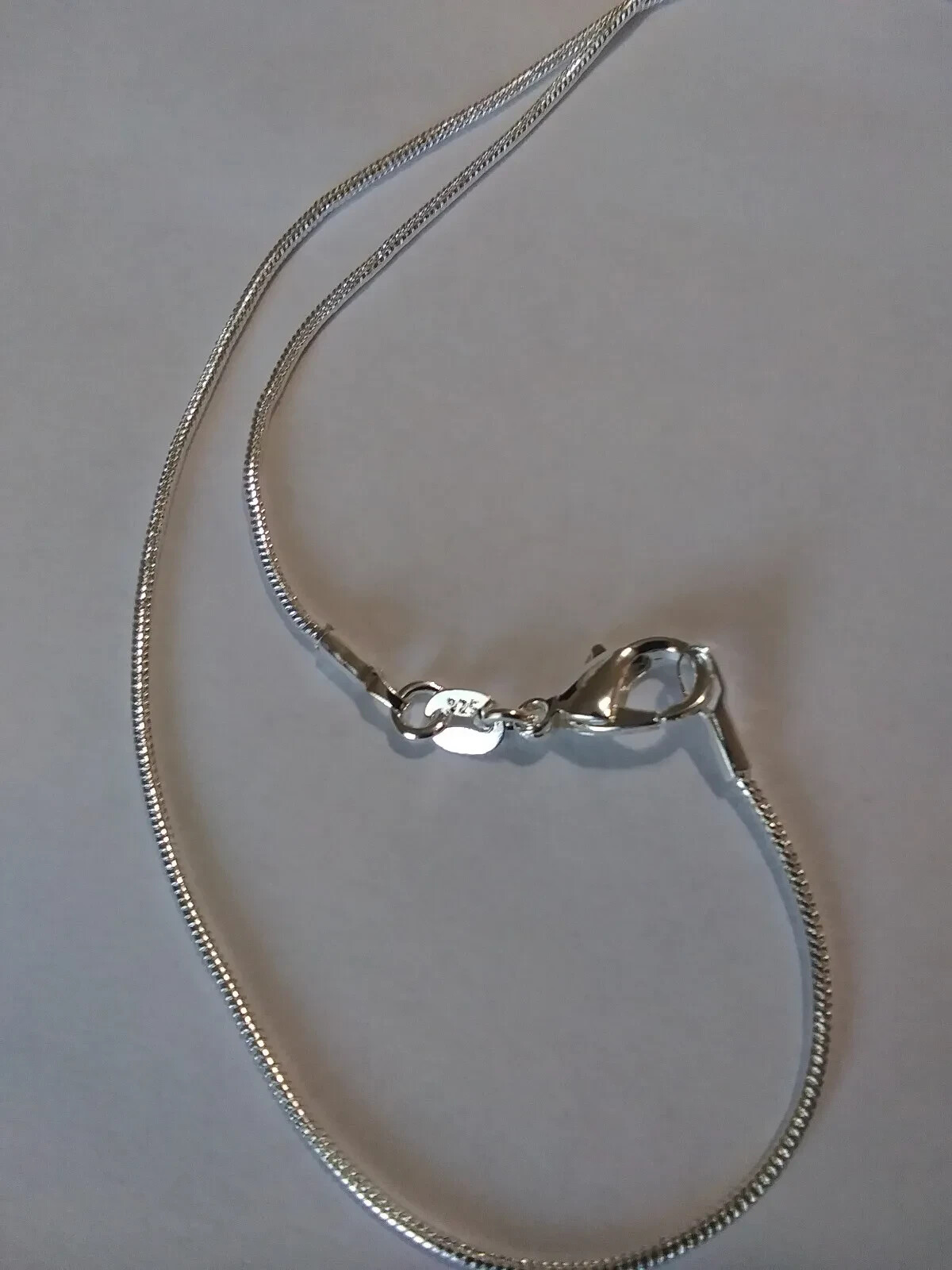 Silver Miraculous Medal Pendant Necklace 925 Sterling Snake Chain Unique OOAK!