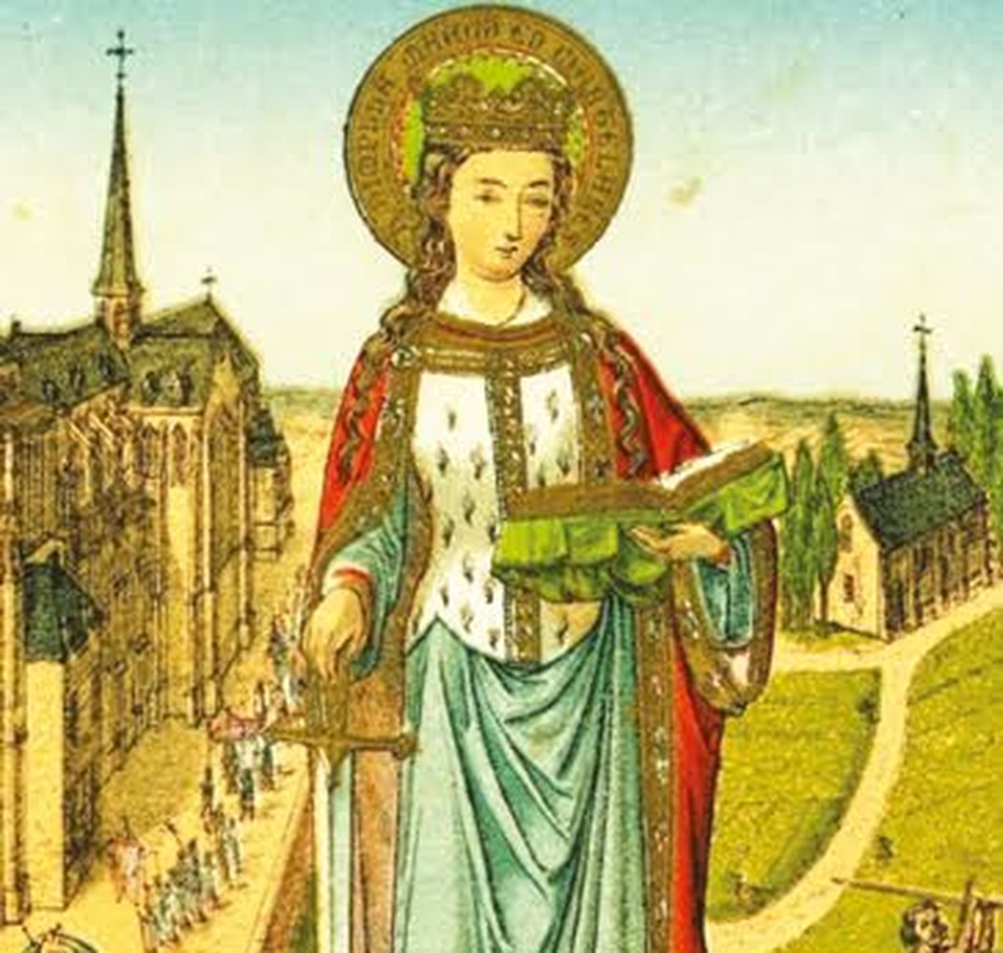 St Dymphna Medal Italy Key Ring Gift Box & Prayer Card