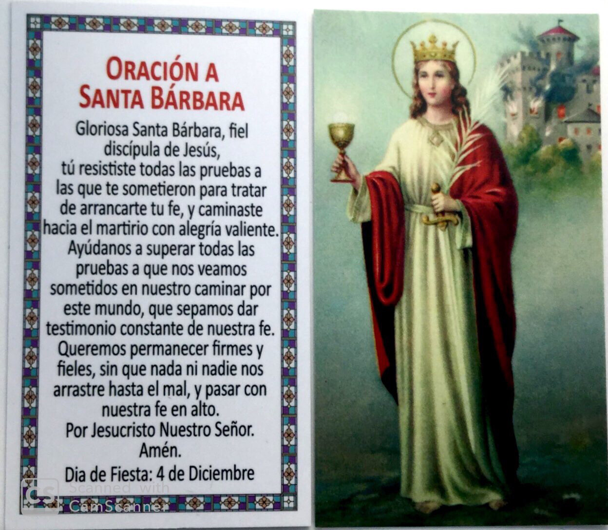 3 Gold Toned Base with Epoxy Image Catholic Saint Barbara Medal Pendant Chungo
