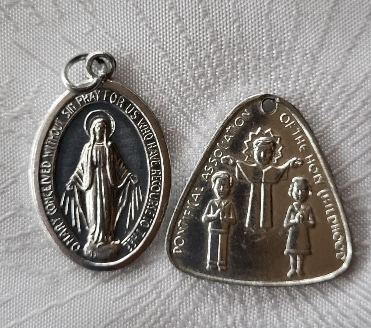 Vintage St Dominic de Guzman Elizabeth Ann Seton Anthony Holy Medals Cross ITALY