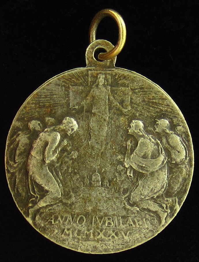 Vintage Jesus Medal Religious Catholic Holy Year 1925