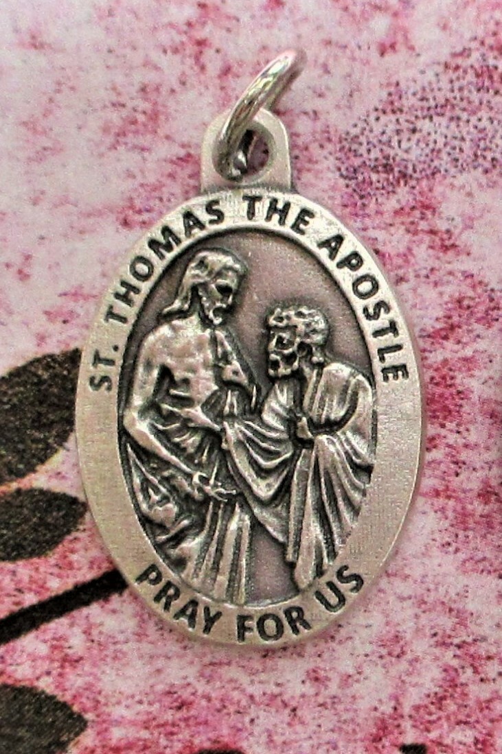 St. Saint Thomas the Apostle – My Lord and My God – Silver tone OX 1″ Medal