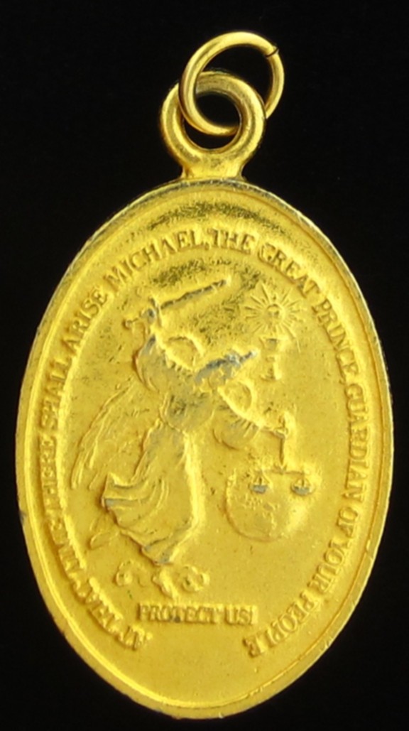 Vintage Saint Michael the Archangel Medal Patron Saint of Military Personnel