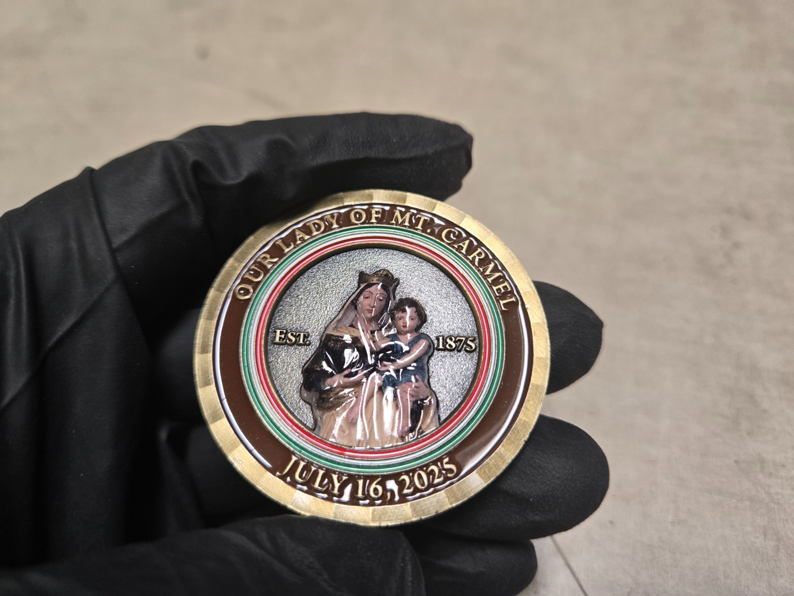 Our lady of Mt Carmel Festival 150th Anniversary Challenge Coin Hammonton NJ
