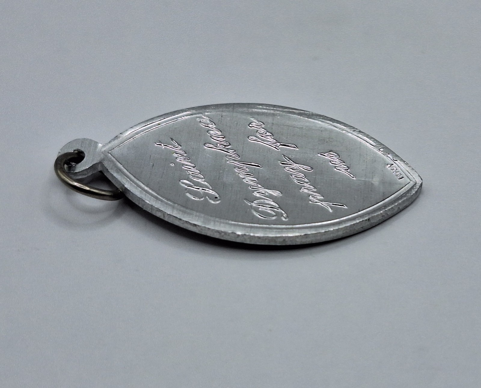 St Dymphna Pray for Us Medal Mental Health Silver Tone 1.25″ Made In Italy VGC