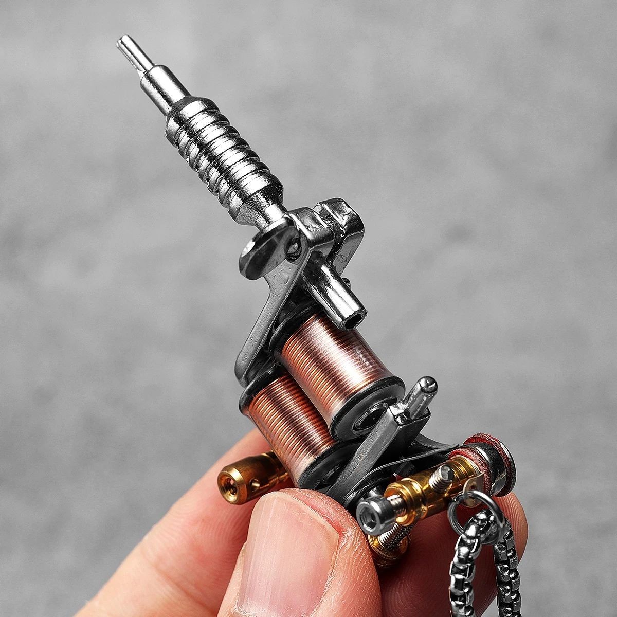 Men Charm Tattoo Machine Stainless Steel Jewelry Necklaces With Pendant For Male
