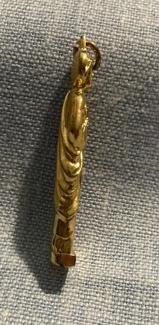 San Judas Tadeo Religious Medal Pendant Charm | Gold Tone