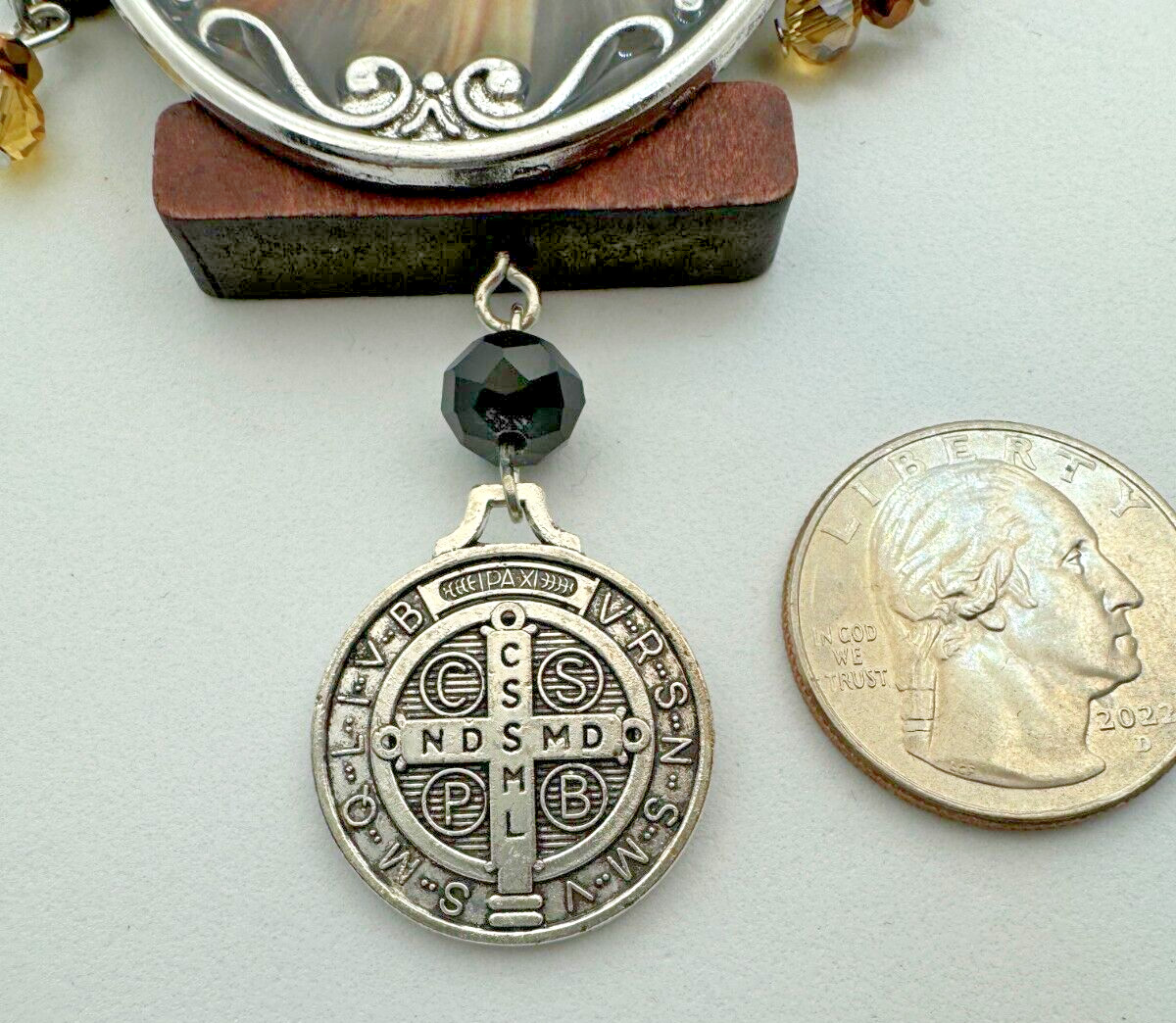 Divine Mercy Home Protector Cross – Door Hanger with St. Benedict Medal