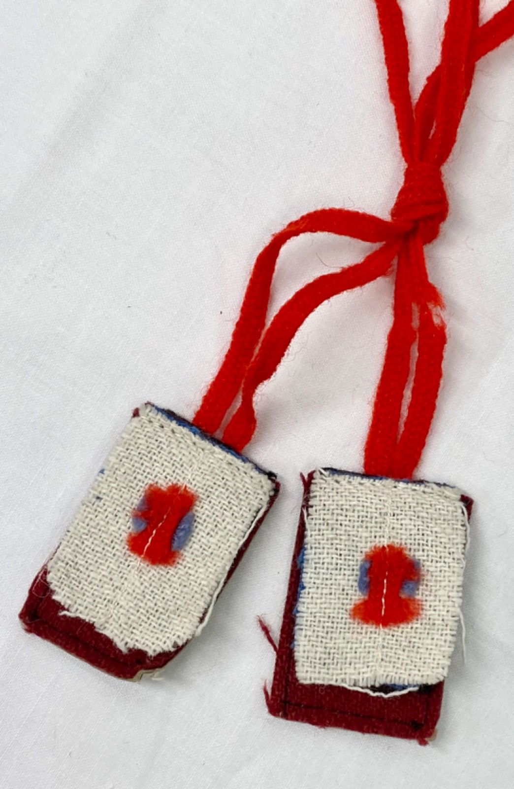 Multi color scapular Holy Passion of Jesus Christ Sacred Hearts Mary save us
