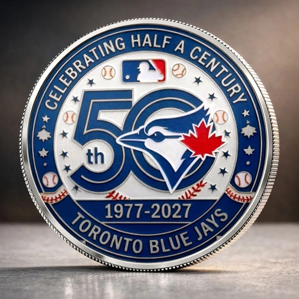 Toronto Blue Jays 50th Anniversary Gold Coin 1977-2027 Half A Century MLB Medal