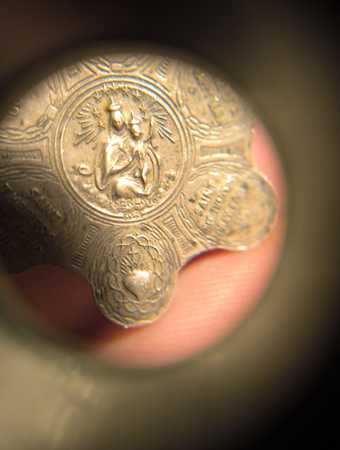 5.8 Gr HVH Vintage Multi Saint Medal Sterling Silver 925 Religious Holy Charm