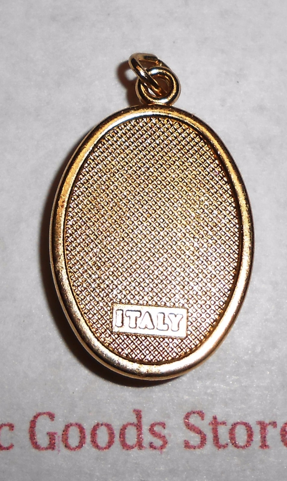 St. Saint Sebastian Italian 1 inch Gold Tone and Enameled – Medal 690-540